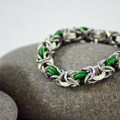 Bracelet Green & White
