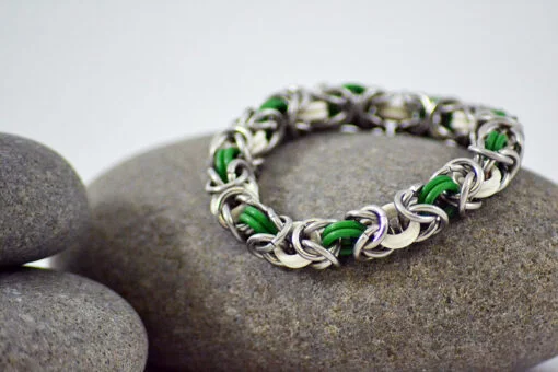 Bracelet Green & White