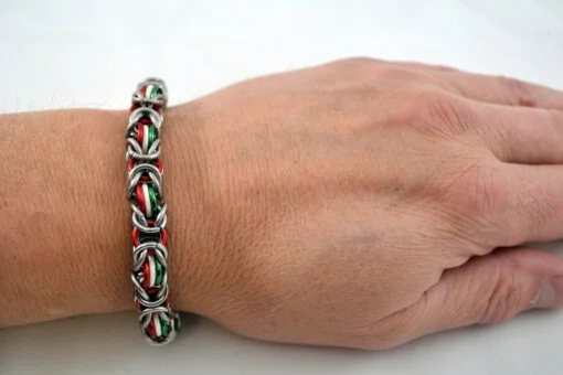 Bracelet - Red, White & Green - Image 2