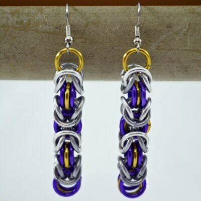 Purple & Gold Earrings